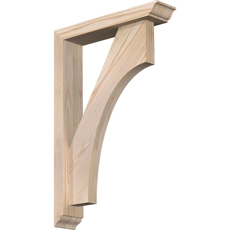 Ekena Millwork Westlake Traditional Smooth Bracket w/ Offset Brace, Douglas Fir, 3 1/2"W x 16"D x 24"H BKT0402X16X24WTL01SDF